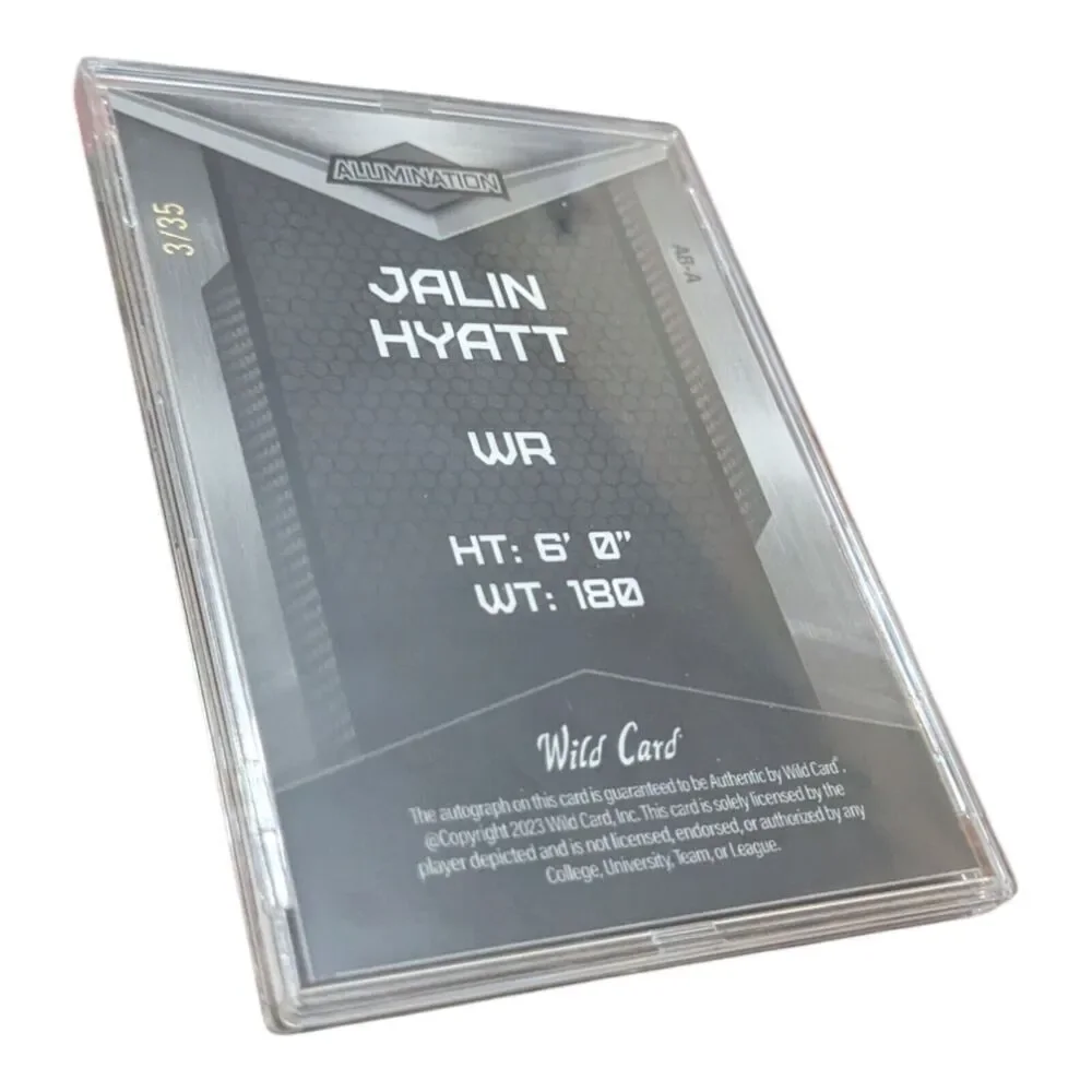 2023 Wild Card Alumination Jalin Hyatt SP Green Snakeskin‎ Auto RC /35 Giants